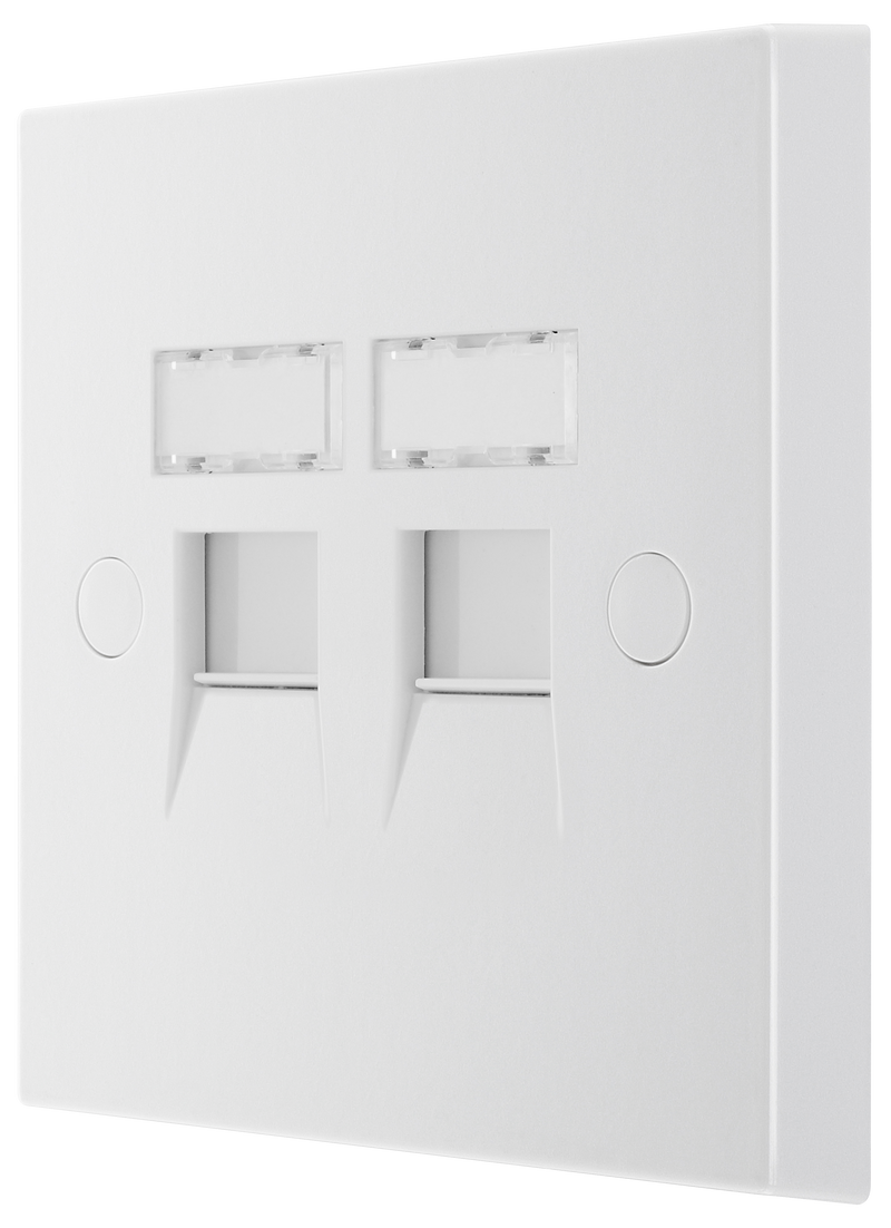 BG Electrical 900 Series - Double, RJ45 data socket (screw)