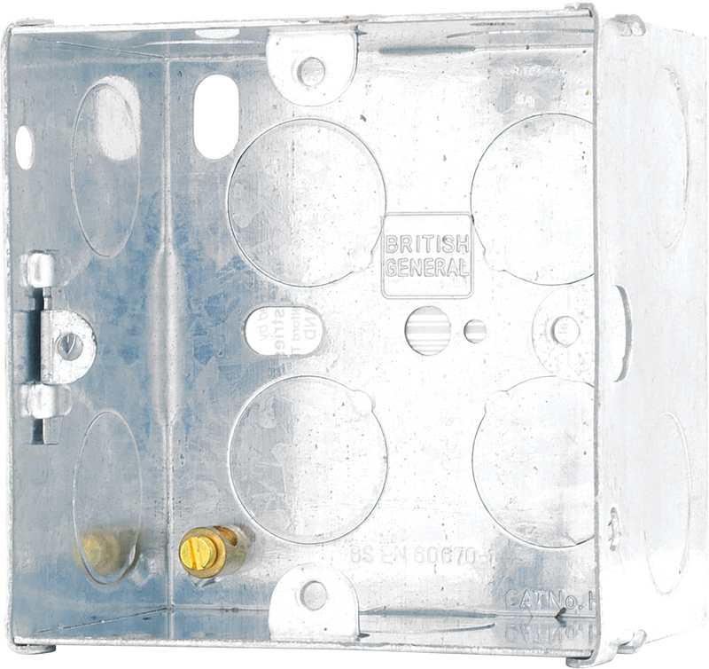 BG Electrical Contractor - Steel Knockout Box, Single, 47mm