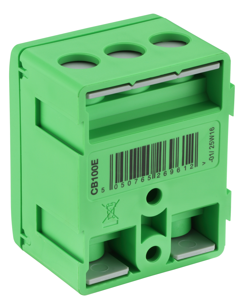BG Circuit Protection Cp Connectors - 100A 5 Way Connector Block - Earth - Green