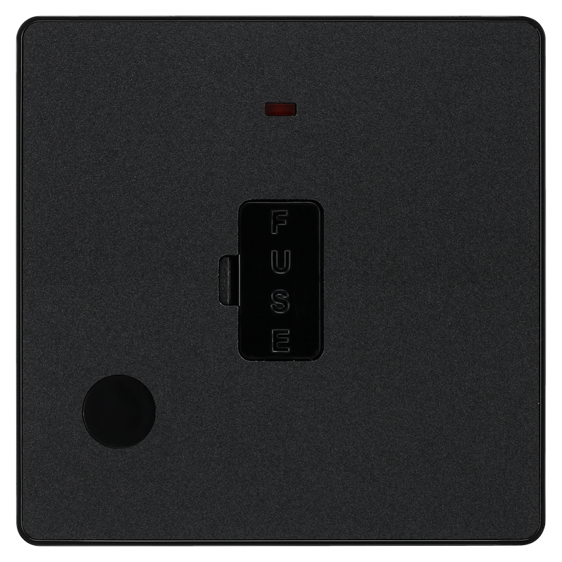 BG Electrical Evolve Matt Black - Unswitched and fused