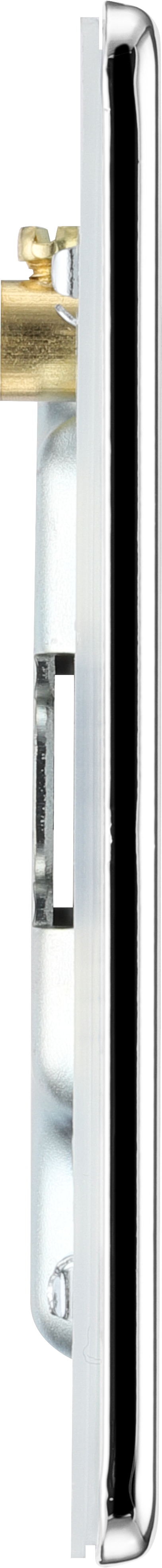 BG Electrical Flatplate Screwless Polished Chrome - Double, blank plate