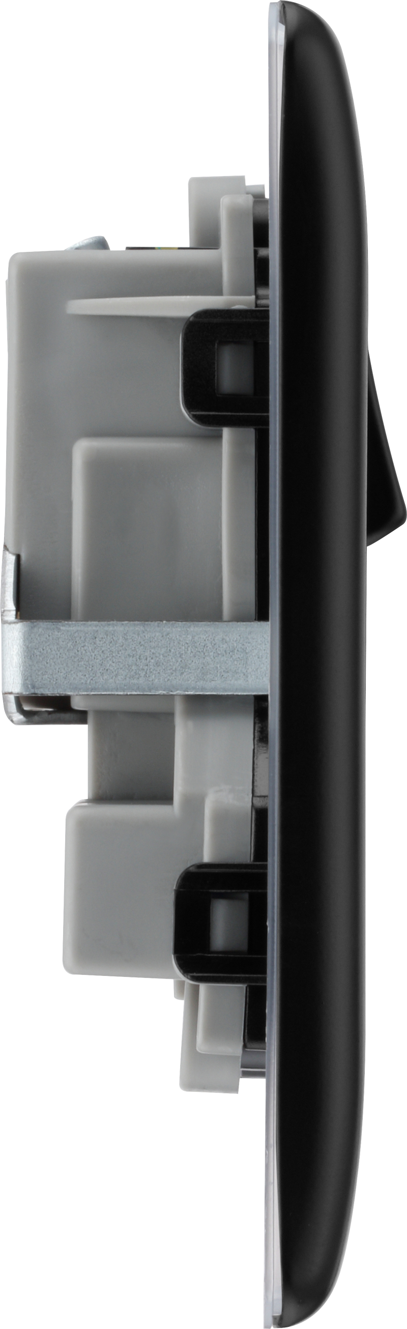 BG Electrical Nexus Metal Matt Black - Double, switched, double pole