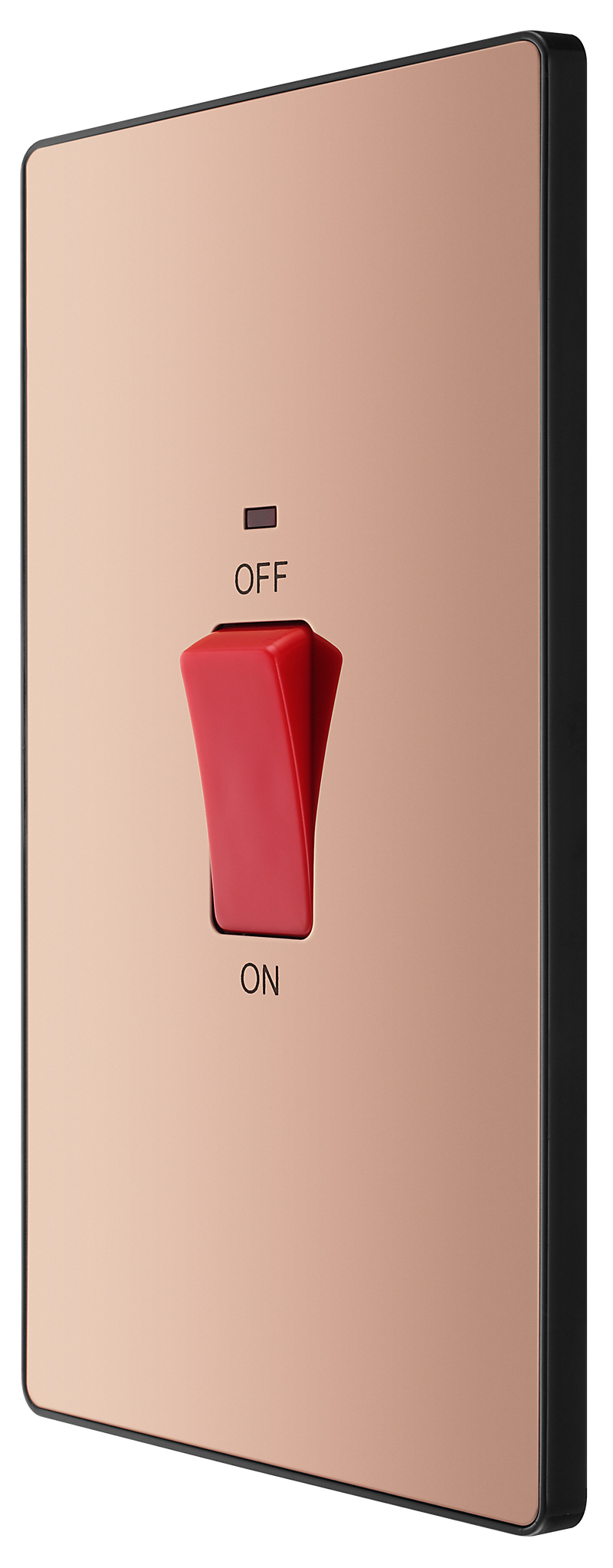 BG Electrical Evolve Polished Copper - 45A, double pole, large plate, with indicator