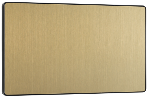 BG Electrical Evolve Satin Brass - Double, blank plate
