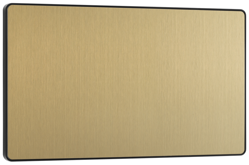 BG Electrical Evolve Satin Brass - Double, blank plate