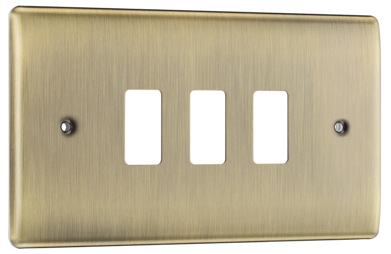 BG Electrical Grid - 3 module, rectangular