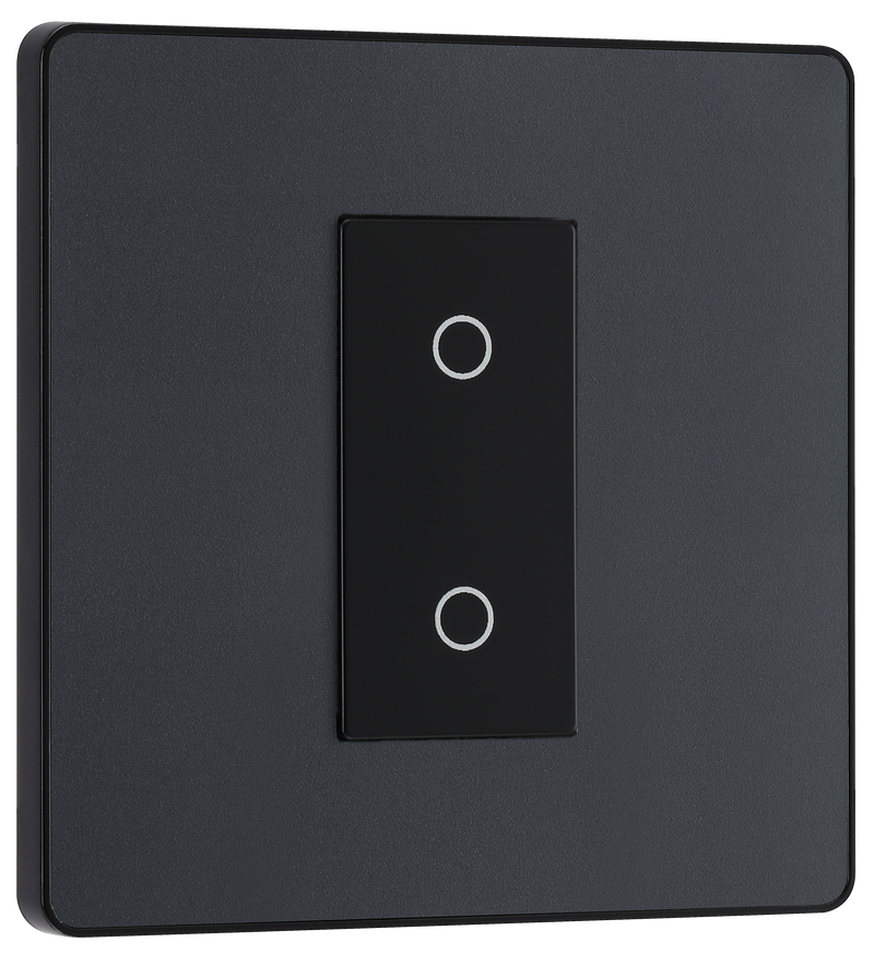 BG Electrical Evolve Matt Grey - Single, 2 way touch, 200W, master