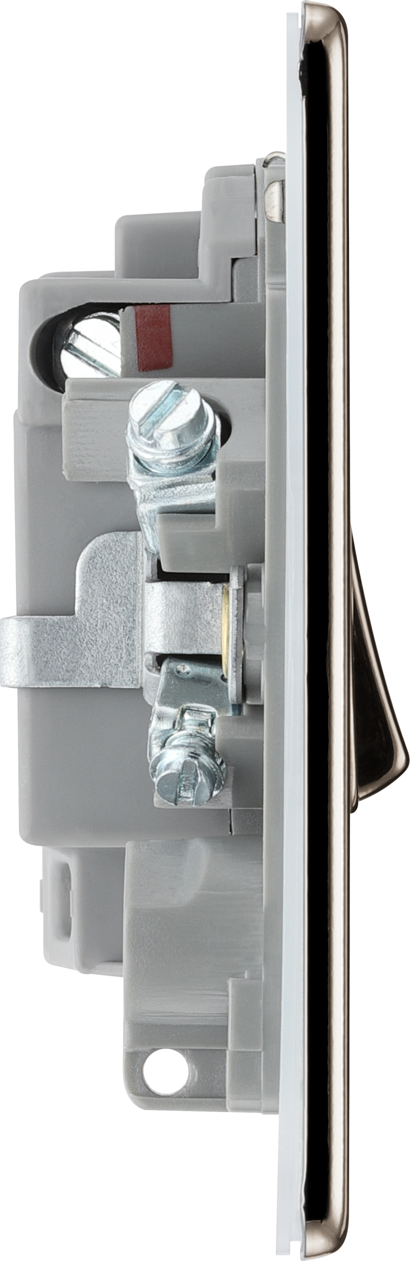 BG Electrical Flatplate Screwless Black Nickel - Switched and fused with indicator