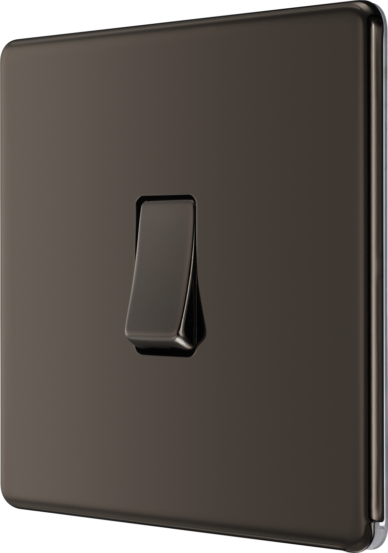 BG Electrical Flatplate Screwless Black Nickel - Intermediate switch