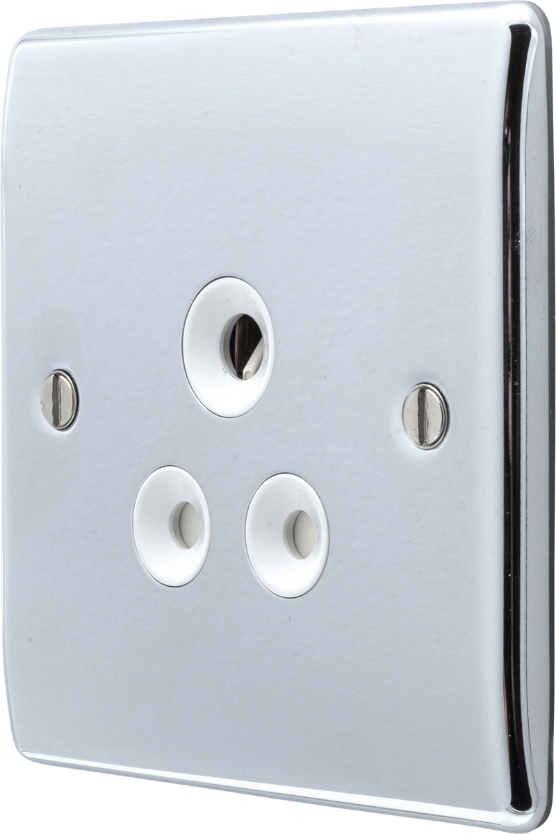 BG Electrical Nexus Metal Polished Chrome - 5A, single, unswitched, round pin