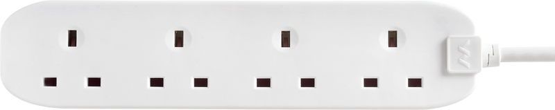 Masterplug Basic - 4 Sockets, 5m, 13A, White