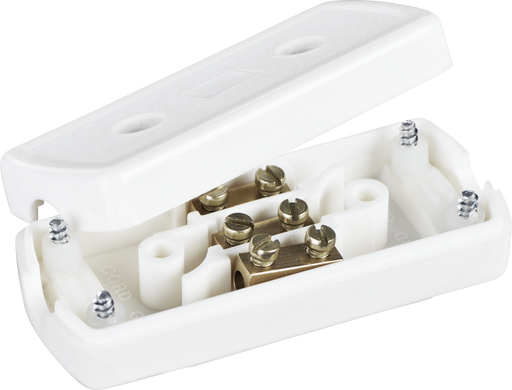 BG Electrical Contractor - Flex Connector, 13A, 3 Terminal, Solid Brass Through Terminals