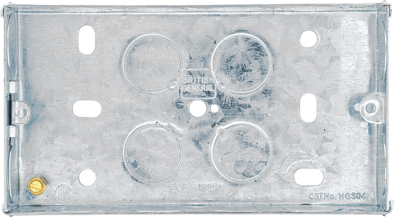 BG Electrical Contractor - Steel Knockout Box, Double, 25mm