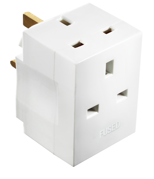 Masterplug Basic - 3 Sockets, 13A, White