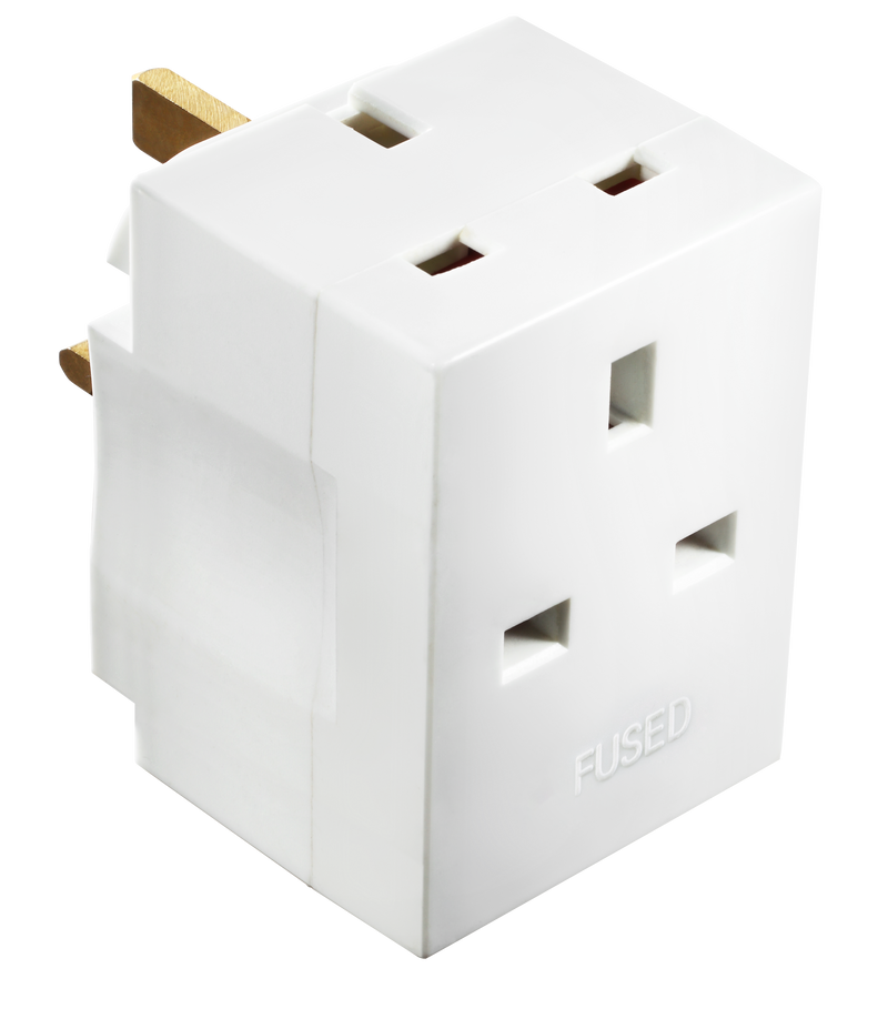 Masterplug Basic - 3 Sockets, 13A, White