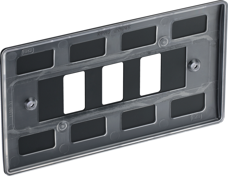 BG Electrical Grid - 3 module, rectangular
