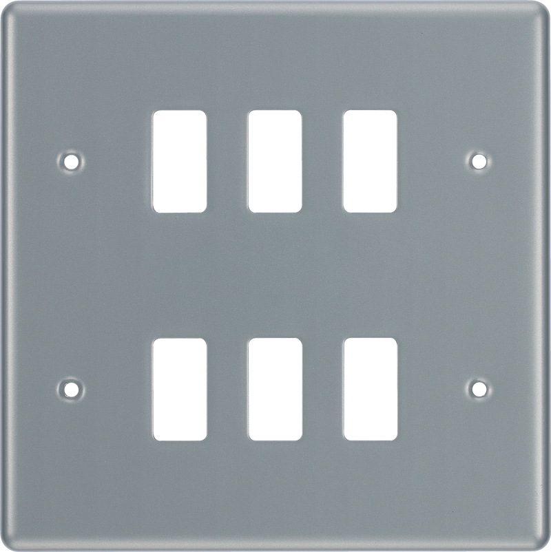 BG Electrical Grid - 6 module, square