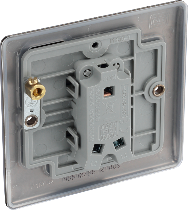 BG Electrical Nexus Metal Black Nickel - Single, 2 way switch