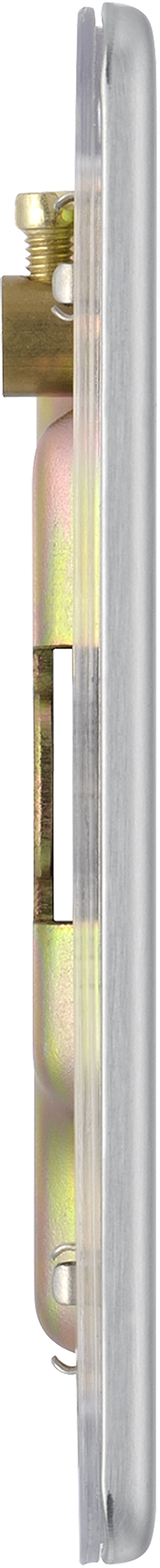 BG Electrical Flatplate Screwless Brushed Steel - Double, blank plate