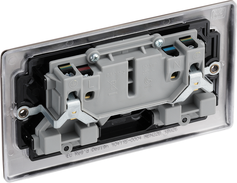 BG Electrical Nexus Metal Black Nickel - Double switched, double pole