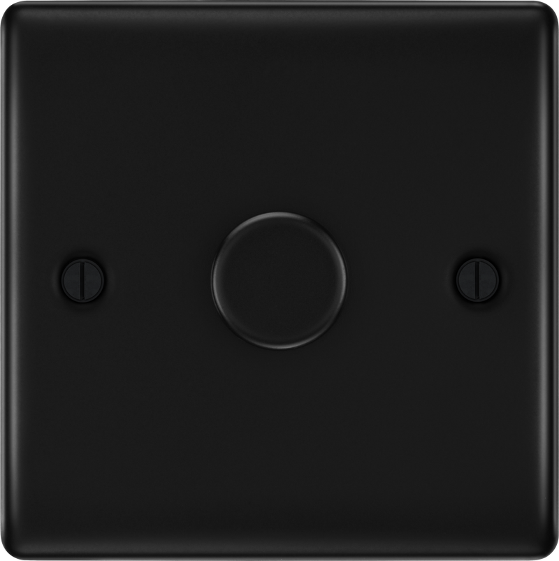 BG Electrical Nexus Metal Matt Black - Single, 2 way push 200W