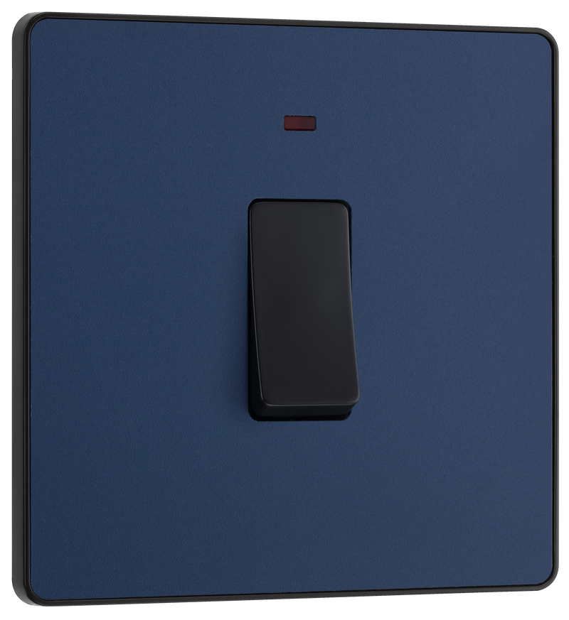 BG Electrical Evolve Matt Blue - 20A, double pole, with indicator