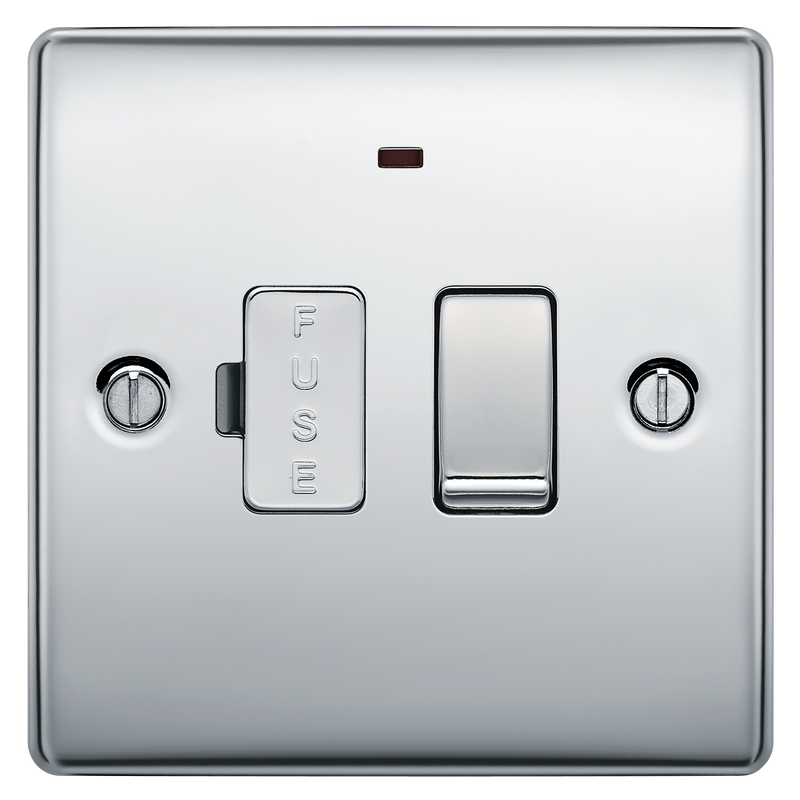 BG Electrical Nexus Metal Polished Chrome - Switched and fused with indicator