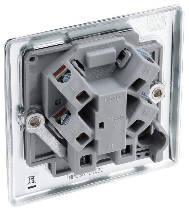 BG Electrical Nexus Metal Polished Chrome - Unswitched and fused