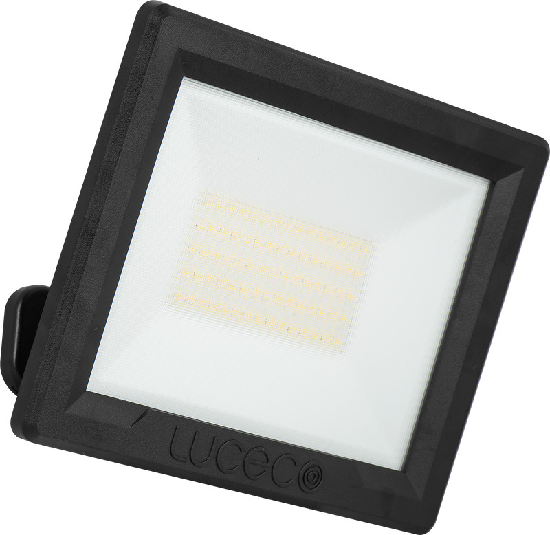Luceco Essence Floodlight - Essence floodlight with ball joint 50W black 4000k colour temp