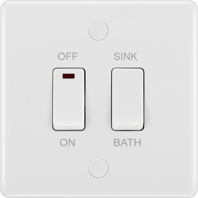 BG Electrical 800 Series - 20A, double pole, immersion switch, marked "sink/bath"