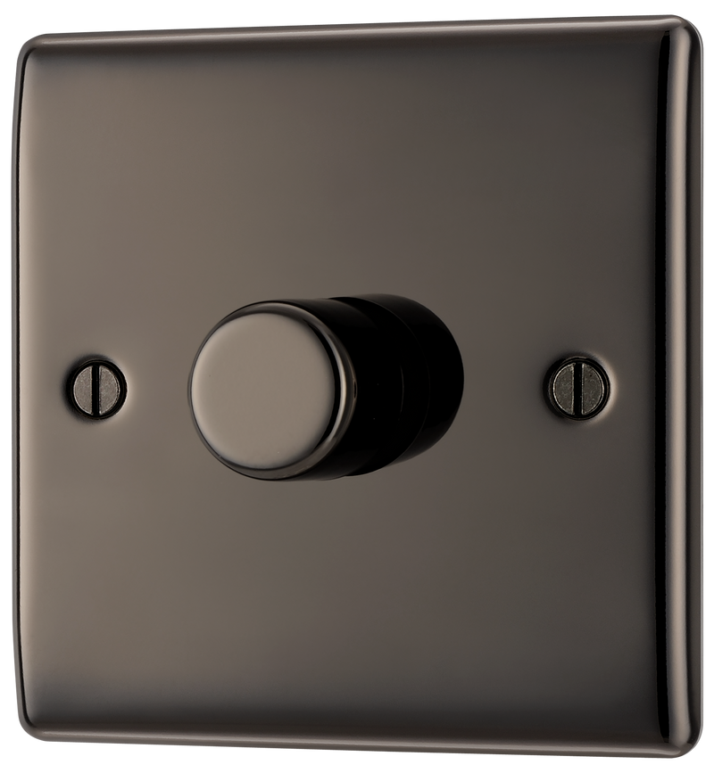 BG Electrical Nexus Metal Black Nickel - Single, 2 way push 200W