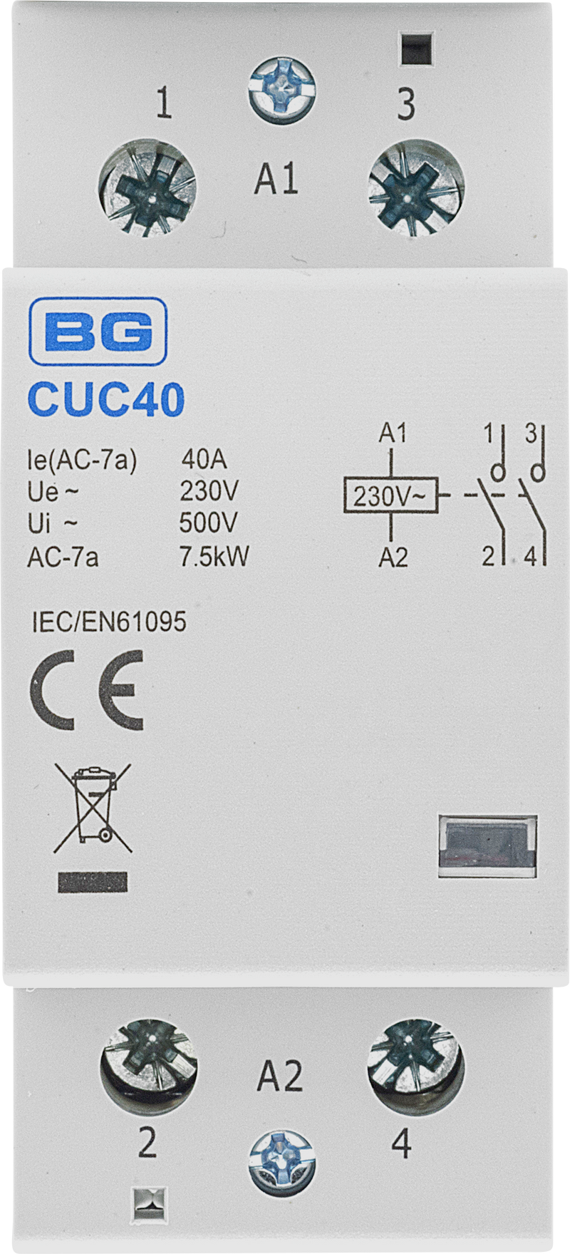 BG Circuit Protection Control Devices - Contactor 40A double pole