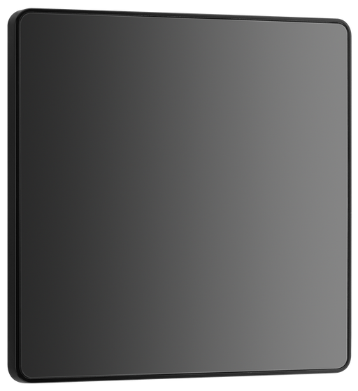 BG Electrical Evolve Black Chrome - Single, blank plate