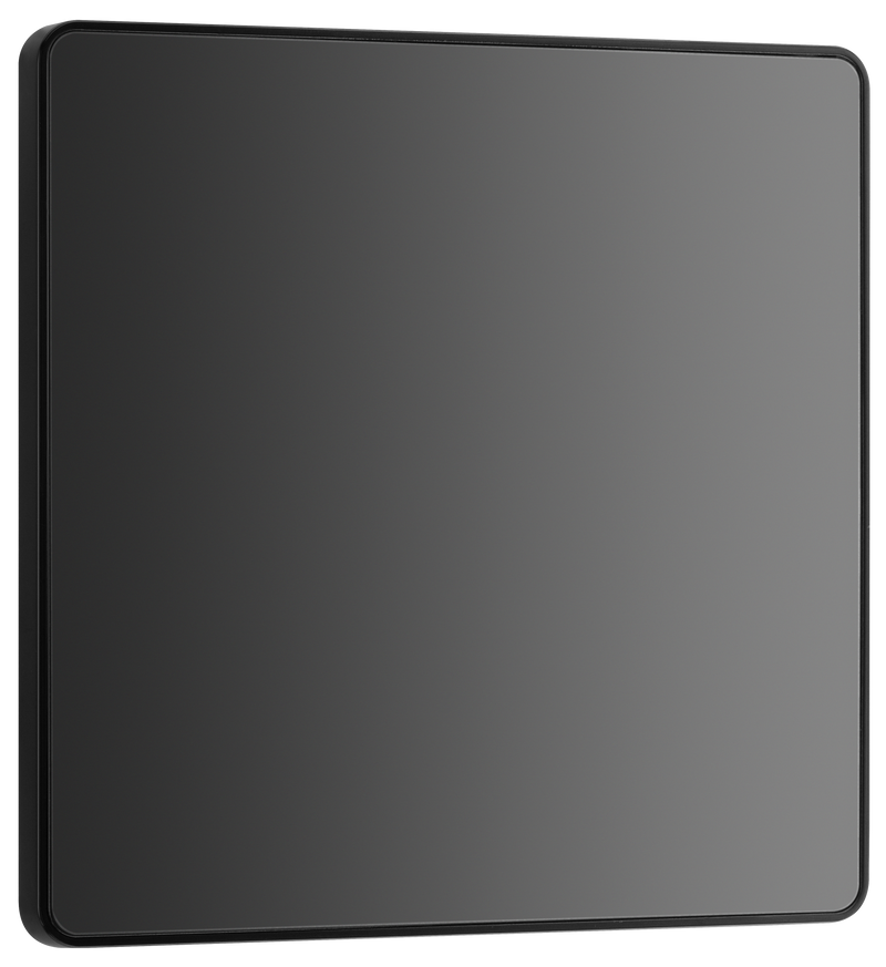 BG Electrical Evolve Black Chrome - Single, blank plate