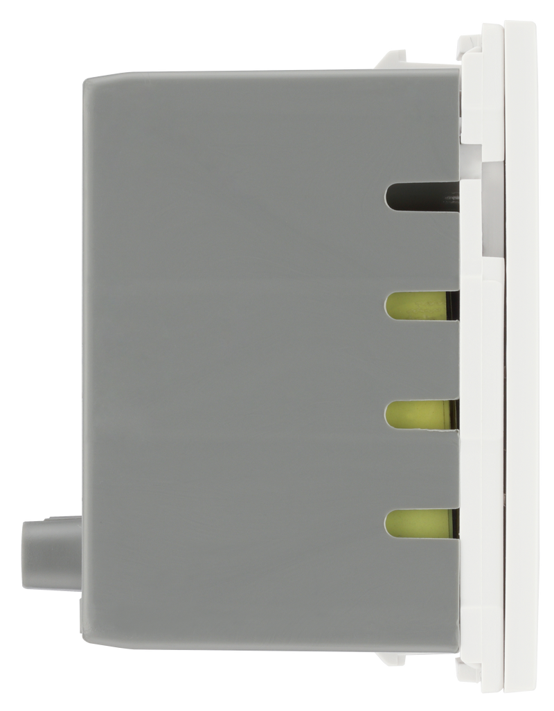 BG Electrical Euro Module - 45W USB A+C Euro Module - White