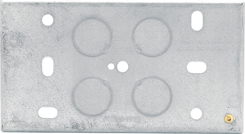 BG Electrical Contractor - Steel Knockout Box, Double, 47mm