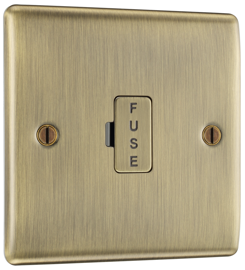 BG Electrical Nexus Metal Antique Brass - Unswitched and fused