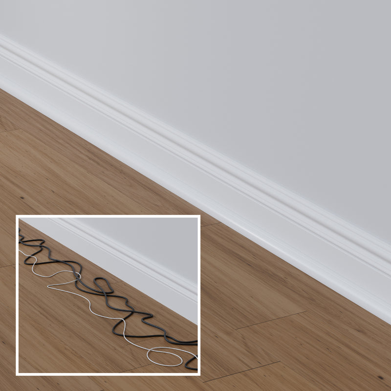 D-Line Trunking - 22x22mm White 2m Self Adhesive Length