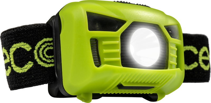 Luceco Head Torch - Hands-Free Operation: Choose between the on/off switch or PIR motion sensing function. Ideal when hands a full, or covered in paint or oily after working on a car.
