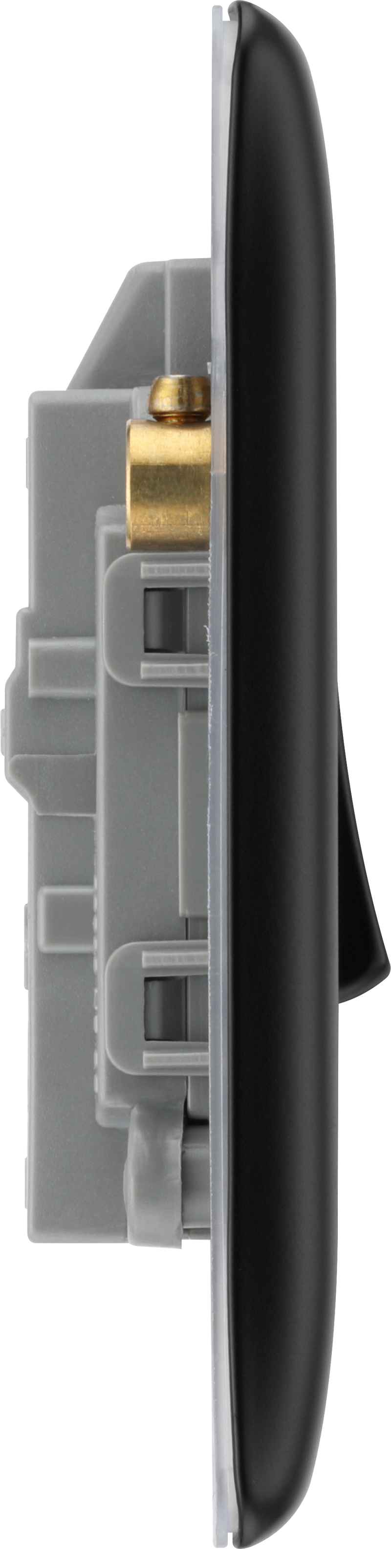 BG Electrical Nexus Metal Matt Black - 20A, double pole, with indicator