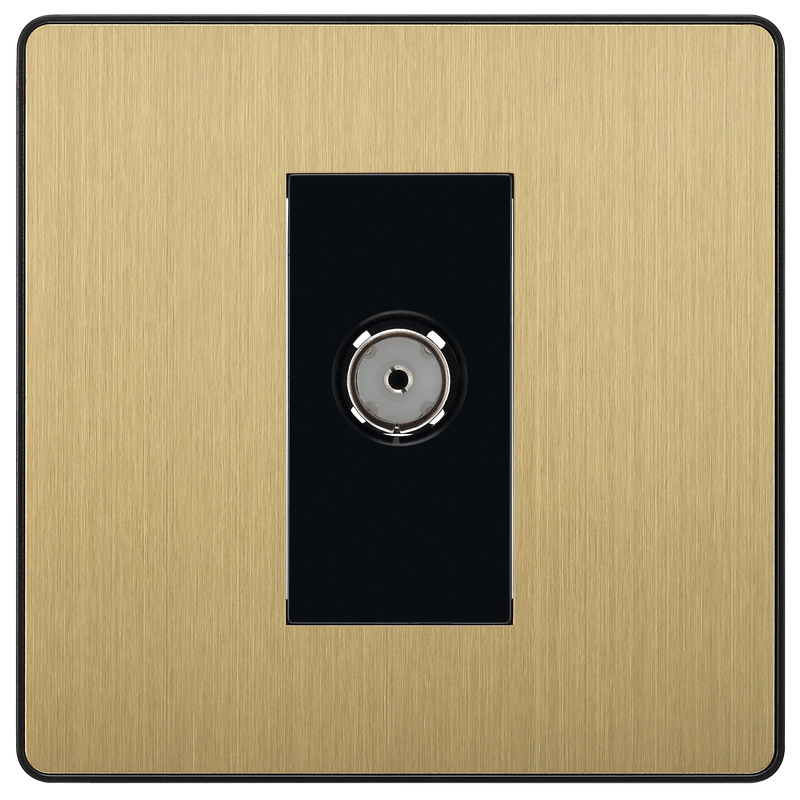 BG Electrical Evolve Satin Brass - Single, co-axial