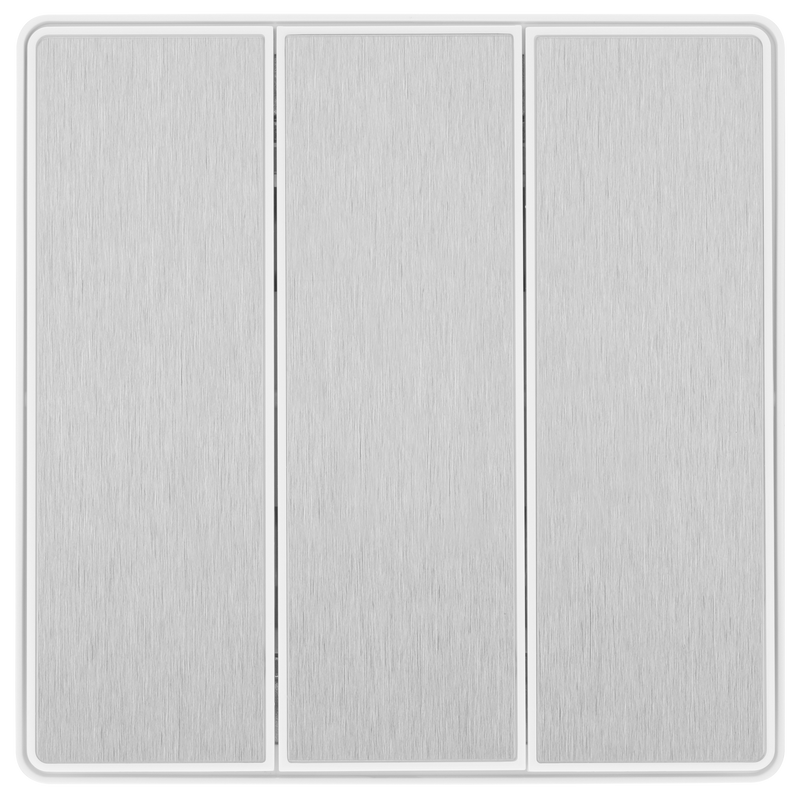 BG Electrical Evolve Brushed Steel - Triple, 2 way switch, edge rocker