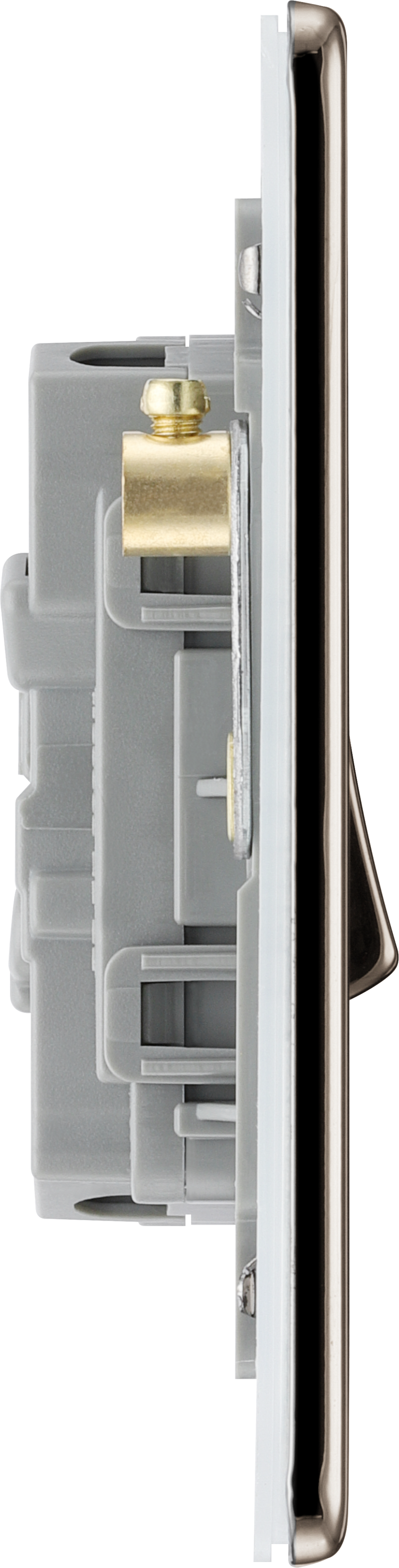 BG Electrical Flatplate Screwless Black Nickel - Quadruple 2 way switch