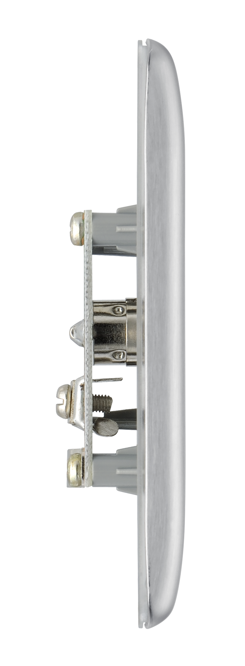 BG Electrical Nexus Metal Brushed Steel - Single, co-axial