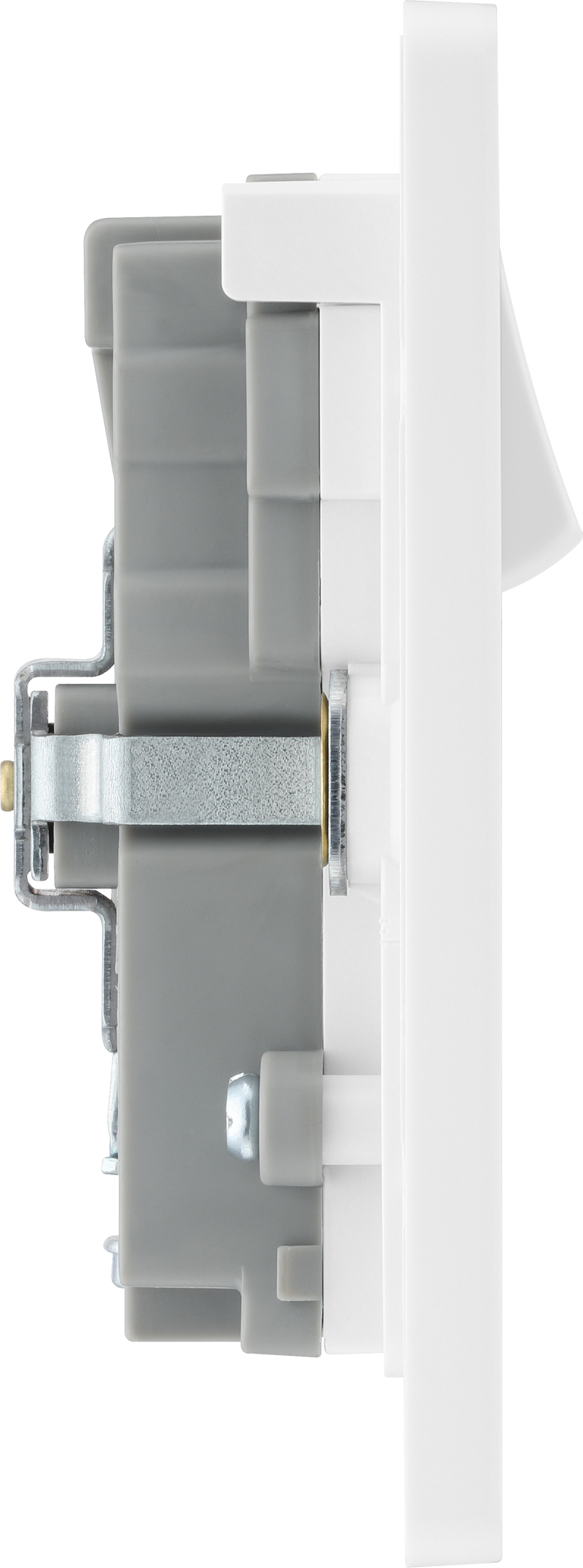 BG Electrical Evolve Brushed Steel - Double switched single pole, with USB A + C (45W)