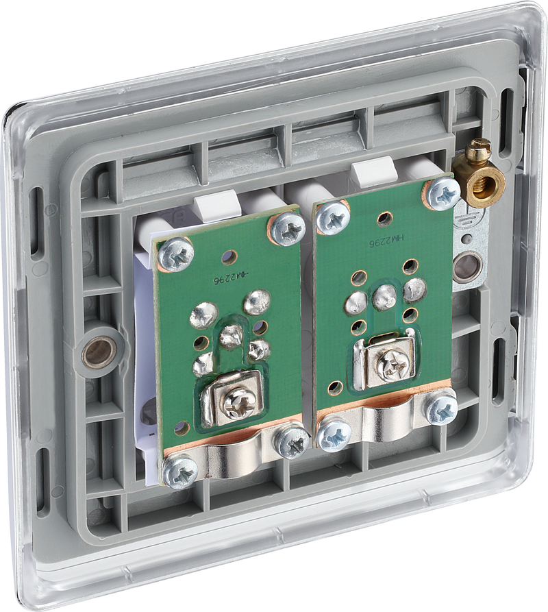 BG Electrical Nexus Metal Polished Chrome - Double, satellite and co-axial