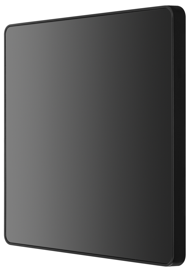 BG Electrical Evolve Black Chrome - Single, blank plate