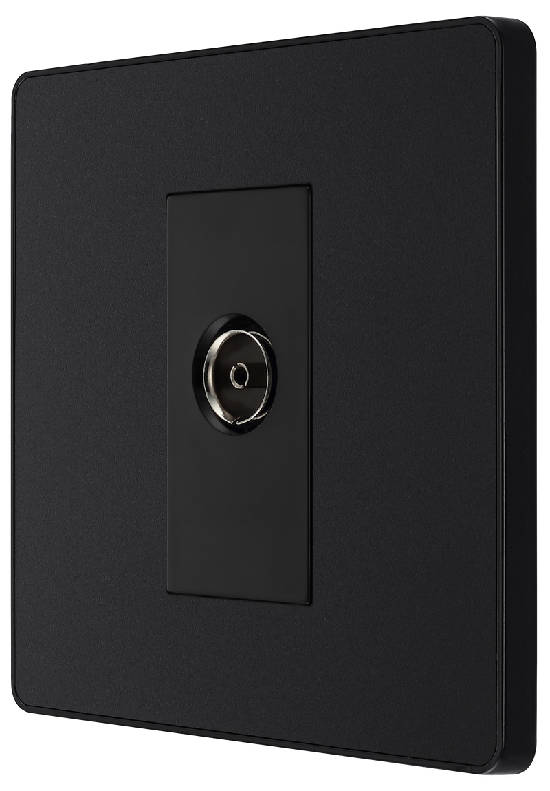 BG Electrical Evolve Matt Black - Single, co-axial