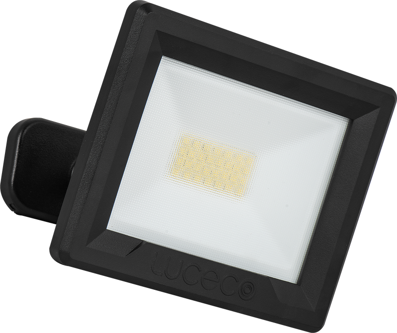 Luceco Essence Floodlight - Essence floodlight with ball joint 20W black 4000k colour temp