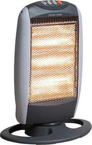 Oscillating Halogen Heater In Black, 1200W - Daewoo HEA1416
